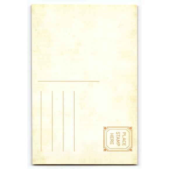 Cute Halloween Postcard with Twin Grim Reapers & Pumpkins 5.5x4" - Picture 2 of 2